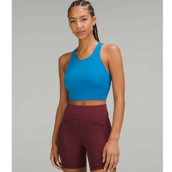 Lululemon Wunder Train Longline Bra, C/D Cup, Poolside Blue | Size 6 - Picture 1 of 7